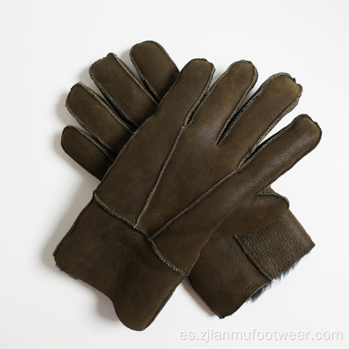 Australia Guantes de invierno de cuero de piel de oveja para mujeres